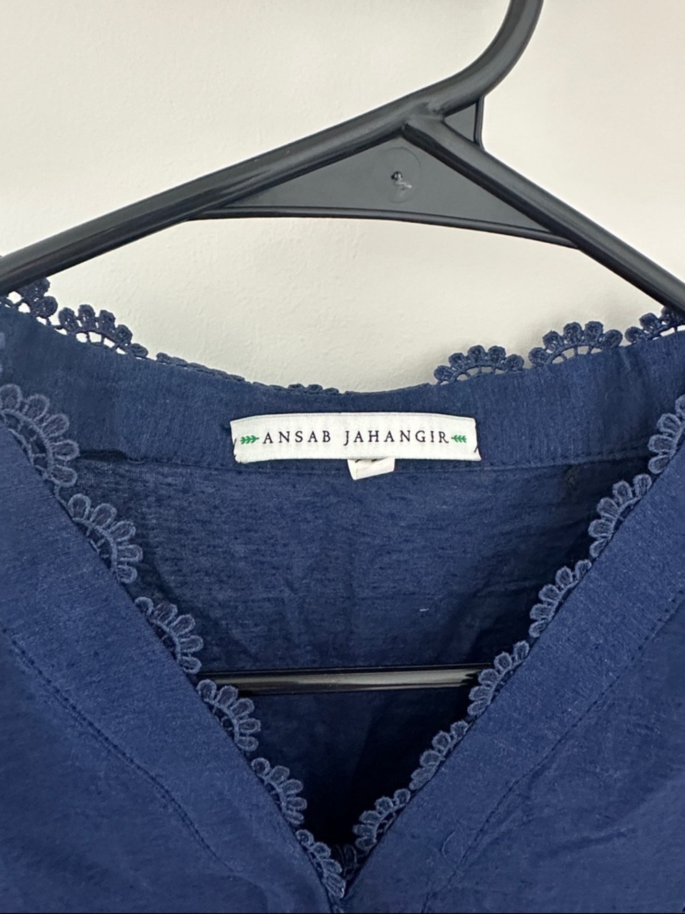 Blue Lace-Trim Ansab Jahangir - Picture 6 of 7